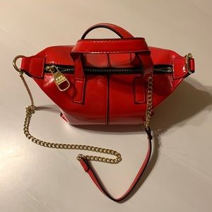 Red Steve Madden Small Crossbody Purse Chain Strap